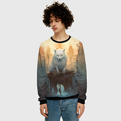 Свитшот мужской Великий волк Сиф, цвет: 3D-черный — фото 2
