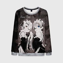 Свитшот мужской Re Zero Ram and Rem, цвет: 3D-меланж