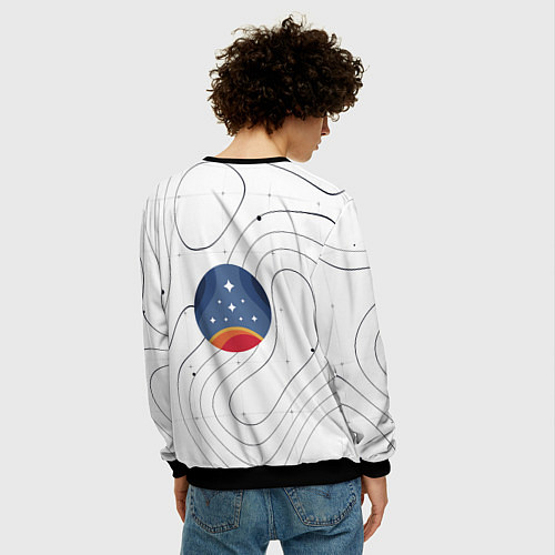 Мужской свитшот Эмблема созвездия / 3D-Черный – фото 4