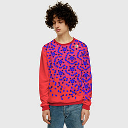 Свитшот мужской Мозаика Пенроуза в красно-синем контрасте, цвет: 3D-красный — фото 2