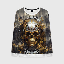 Свитшот мужской Скелет-киборг, цвет: 3D-белый