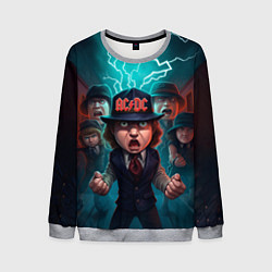 Свитшот мужской ACDC cartoon, цвет: 3D-меланж