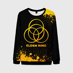 Свитшот мужской Elden Ring - gold gradient, цвет: 3D-черный