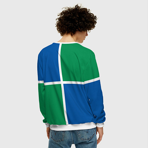 Мужской свитшот Самарские крылья советов / 3D-Белый – фото 4