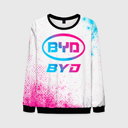 Свитшот мужской BYD neon gradient style, цвет: 3D-черный