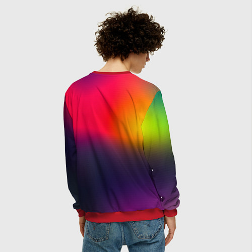 Мужской свитшот Mazda gradient / 3D-Красный – фото 4