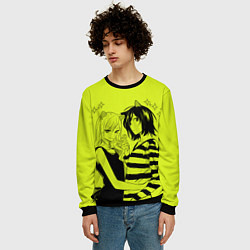 Свитшот мужской Хори и Изуми - Коты, цвет: 3D-черный — фото 2