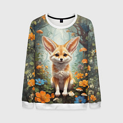 Свитшот мужской Милый фенек, цвет: 3D-белый