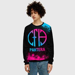 Свитшот мужской Pantera - neon gradient, цвет: 3D-черный — фото 2