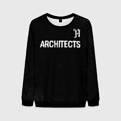 Свитшот мужской Architects glitch на темном фоне: символ сверху, цвет: 3D-черный