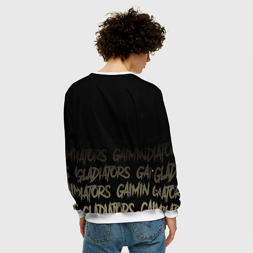 Мужской свитшот Gaimin Gladiators style / 3D-Белый – фото 4