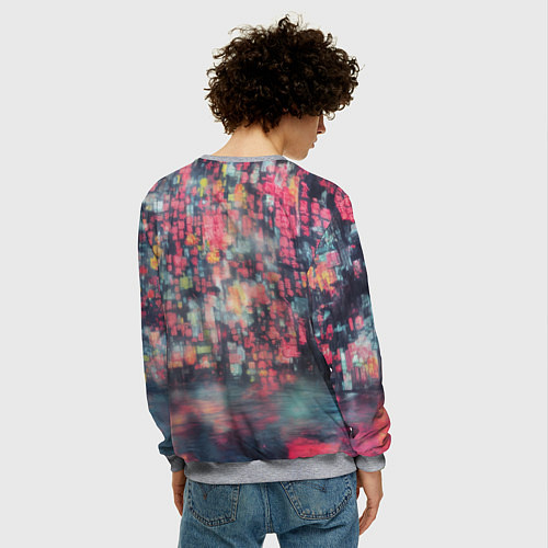 Мужской свитшот Футуристичный автомобиль / 3D-Меланж – фото 4