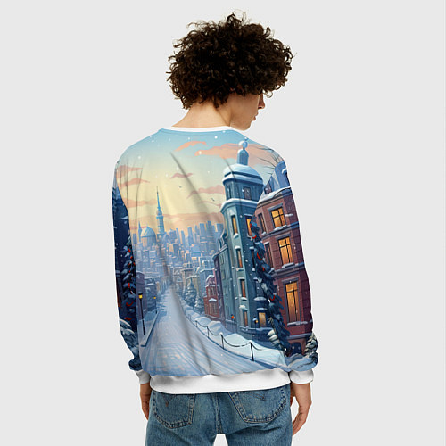 Мужской свитшот Праздничный дракон 2024 / 3D-Белый – фото 4