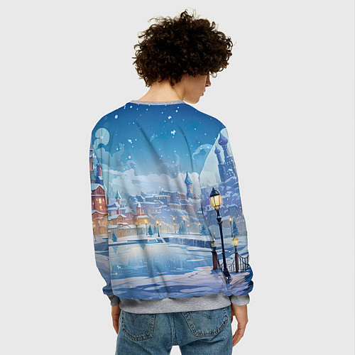 Мужской свитшот Год дракона 2024 / 3D-Меланж – фото 4