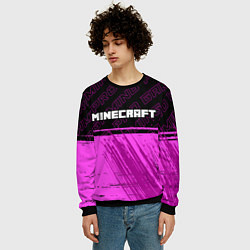 Свитшот мужской Minecraft pro gaming посередине, цвет: 3D-черный — фото 2