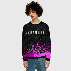 Свитшот мужской Paramore rock legends посередине, цвет: 3D-черный — фото 2