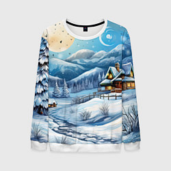 Мужской свитшот Зима предновогоднее настроение