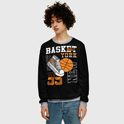 Свитшот мужской Basketball New York, цвет: 3D-меланж — фото 2