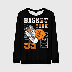 Свитшот мужской Basketball New York, цвет: 3D-черный