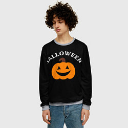 Свитшот мужской Halloween и тыква, цвет: 3D-меланж — фото 2