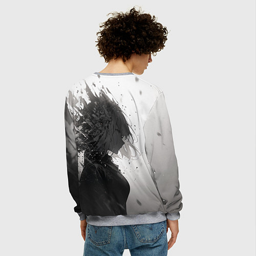 Мужской свитшот Распад девушки / 3D-Меланж – фото 4