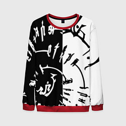 Свитшот мужской Астарион - знак на спине чб, цвет: 3D-красный