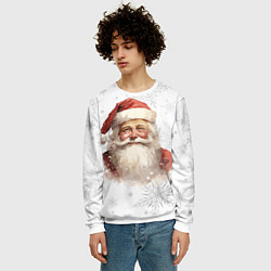 Свитшот мужской Милый Санта, цвет: 3D-белый — фото 2