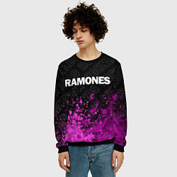 Свитшот мужской Ramones rock legends посередине, цвет: 3D-черный — фото 2