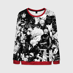 Свитшот мужской Сатору Годжо - Магическая Битва, цвет: 3D-красный