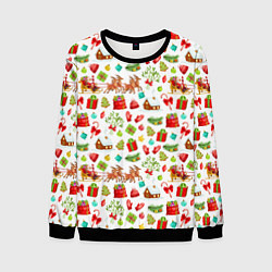 Мужской свитшот Новогодний патерн