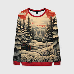 Мужской свитшот Блеск снежинок новогодний стиль