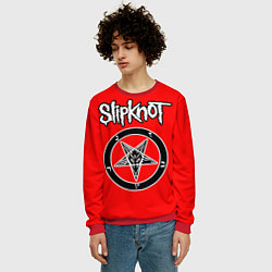 Свитшот мужской Slipknot пентаграмма, цвет: 3D-красный — фото 2