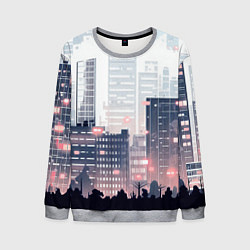 Свитшот мужской Безмятежный город, цвет: 3D-меланж