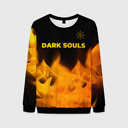 Свитшот мужской Dark Souls - gold gradient посередине, цвет: 3D-черный