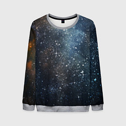 Свитшот мужской Темное космическое звездное небо, цвет: 3D-меланж