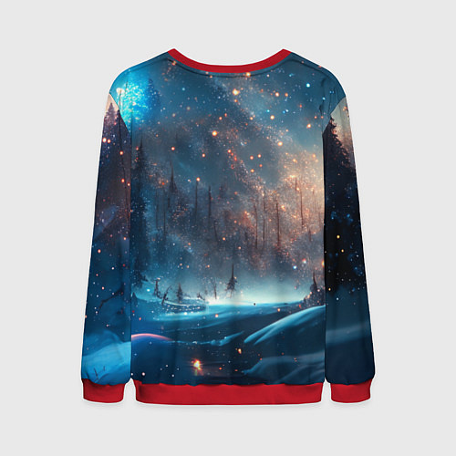 Мужской свитшот Полярный мишка / 3D-Красный – фото 2