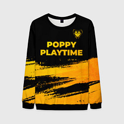 Свитшот мужской Poppy Playtime - gold gradient посередине, цвет: 3D-черный