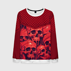Мужской свитшот Расплавленные красные черепа
