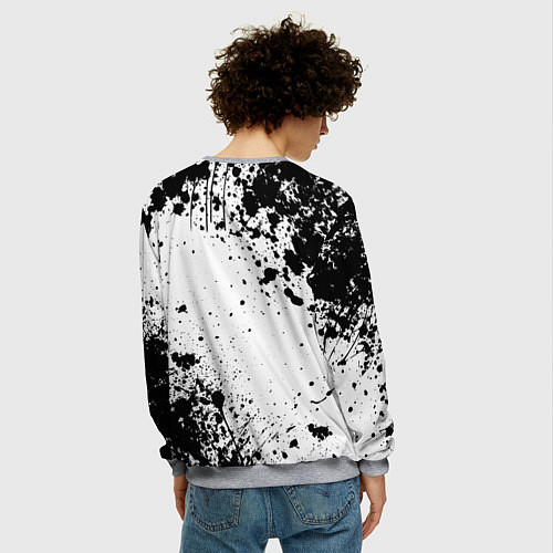 Мужской свитшот Маки зенин из магической битвы - брызги / 3D-Меланж – фото 4