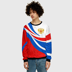 Свитшот мужской Россия - спортивная униформа, цвет: 3D-черный — фото 2