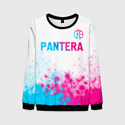 Свитшот мужской Pantera neon gradient style посередине, цвет: 3D-черный