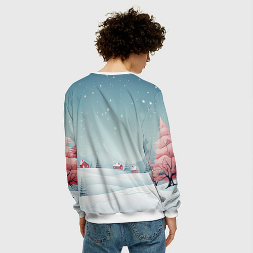 Мужской свитшот Символ нового 2024 года дракон / 3D-Белый – фото 4