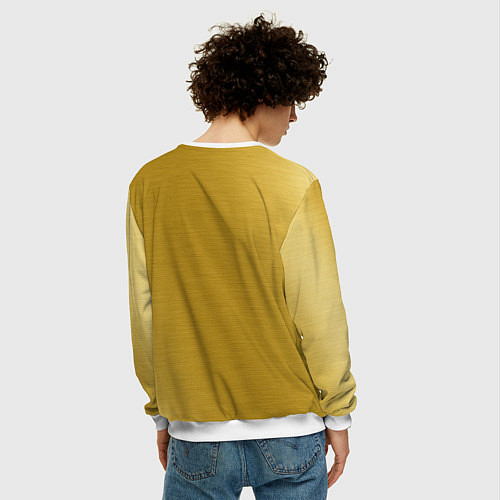 Мужской свитшот Дракон на золоте / 3D-Белый – фото 4