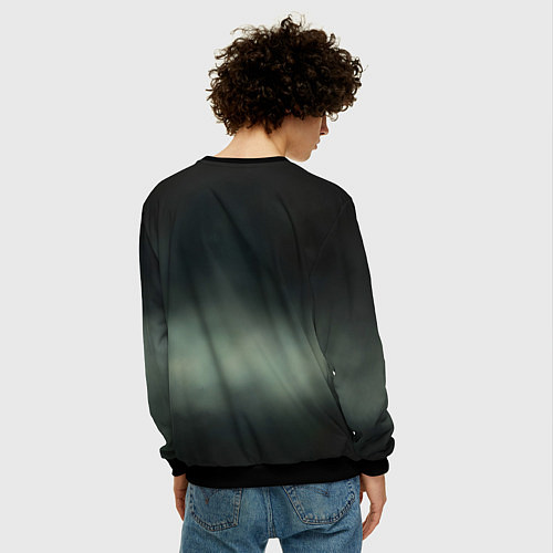 Мужской свитшот Пришелец с большими глазами / 3D-Черный – фото 4