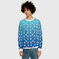 Свитшот мужской Самый милый дракон, цвет: 3D-белый — фото 2