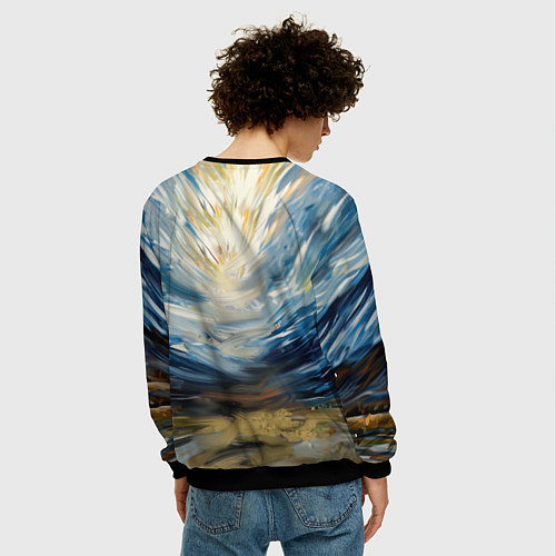 Мужской свитшот Крик осла / 3D-Черный – фото 4