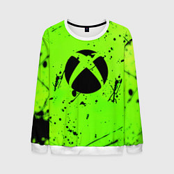 Свитшот мужской Xbox кислотный стиль, цвет: 3D-белый
