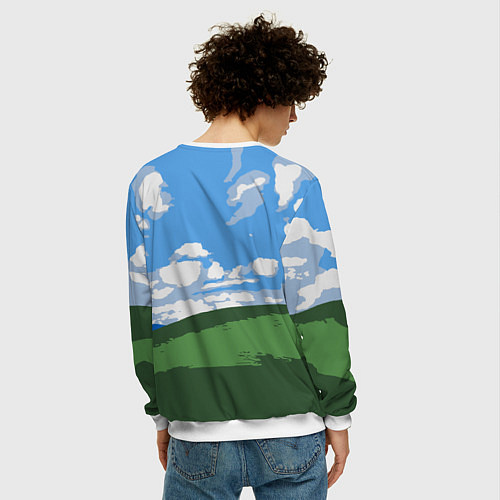 Мужской свитшот Новый уродливый свитер от майков / 3D-Белый – фото 4