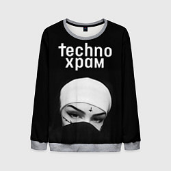 Свитшот мужской Techno храм монашка в маске, цвет: 3D-меланж