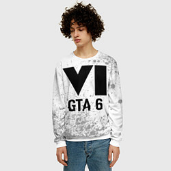 Свитшот мужской GTA 6 glitch на светлом фоне, цвет: 3D-белый — фото 2